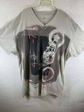 Marc Ecko Cut & Sew Motorcycle Graphic V-Neck T-Shirt 3XL